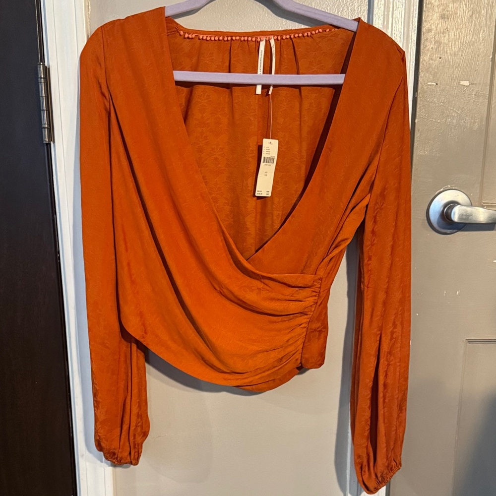 Anthropologie Elegant Orange Women's Top